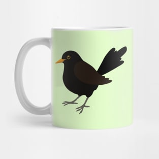 Blackbird digital drawing Mug